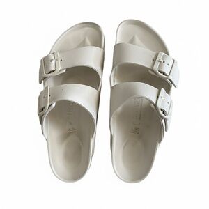 BIRKENSTOCK White Plastic Sandals Arizona Essentials Size 37